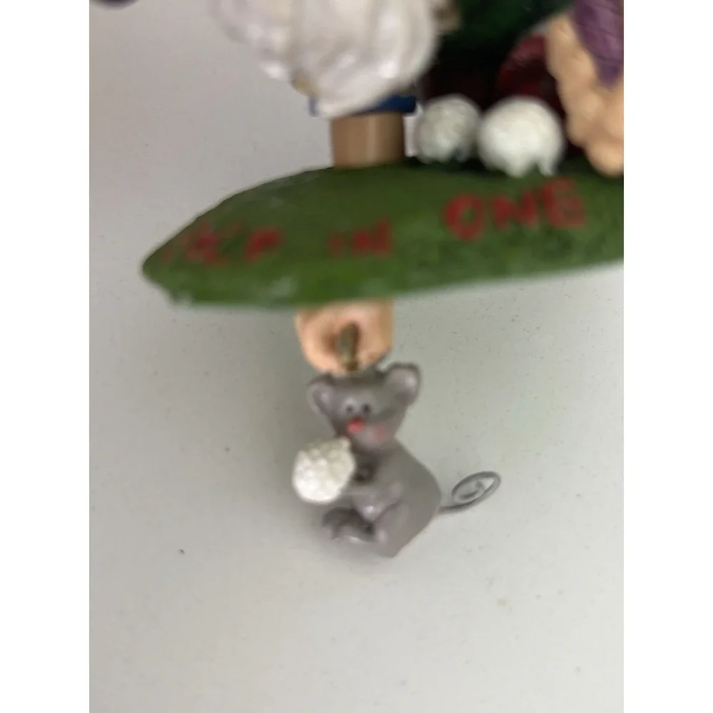 Funny Golf Gnome Christmas Ornament
